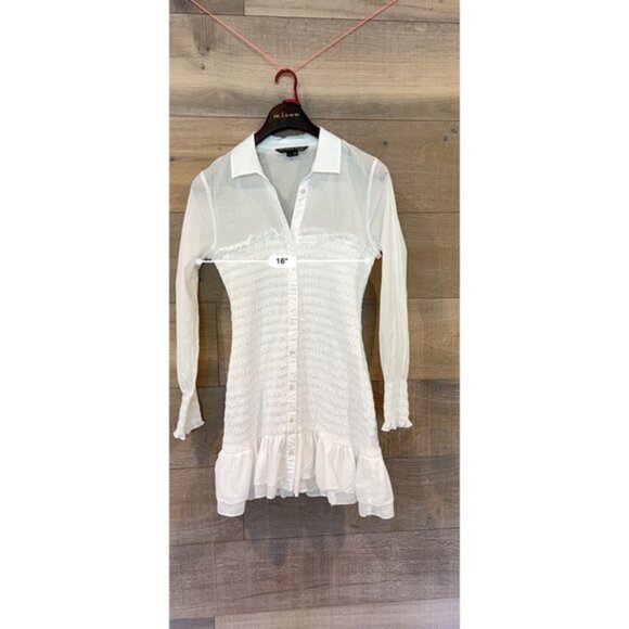 Veronica Beard Kelsey Button-Down white Dress Size 10 - Picture 6 of 9